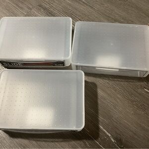 Clear Slide-Top Storage Boxes - Set of 3 Women owned by Madesmart